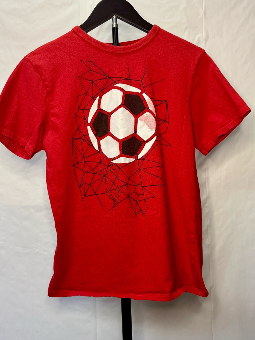Kids Red Soccer Graphic Tee